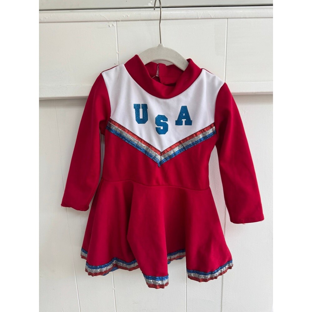VTG California Costumes Patriotic Cheerleader USA Dress Olympics Girls Sz 2-3